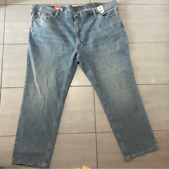 NWT Levi's 541 Athletic Taper Fit Mens 52x32 Big & Tall Stretch Jeans Med Blue - Picture 2 of 8
